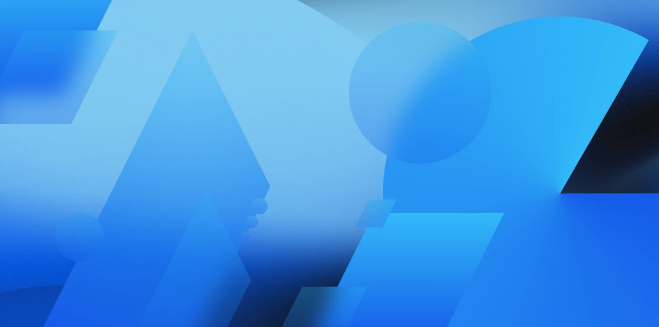 Abstract blue geometric shapes